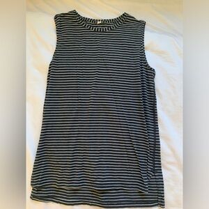 Grey and white striped Lululemon tank top